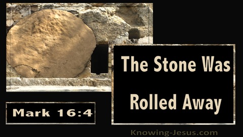 Mark 16:4 The Stone Was Rolled Away (black)